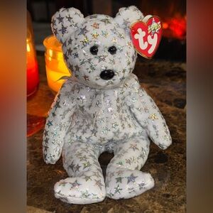 ✨ TY Beanie Baby The Beginning Bear 2000 Millennium Star Plush